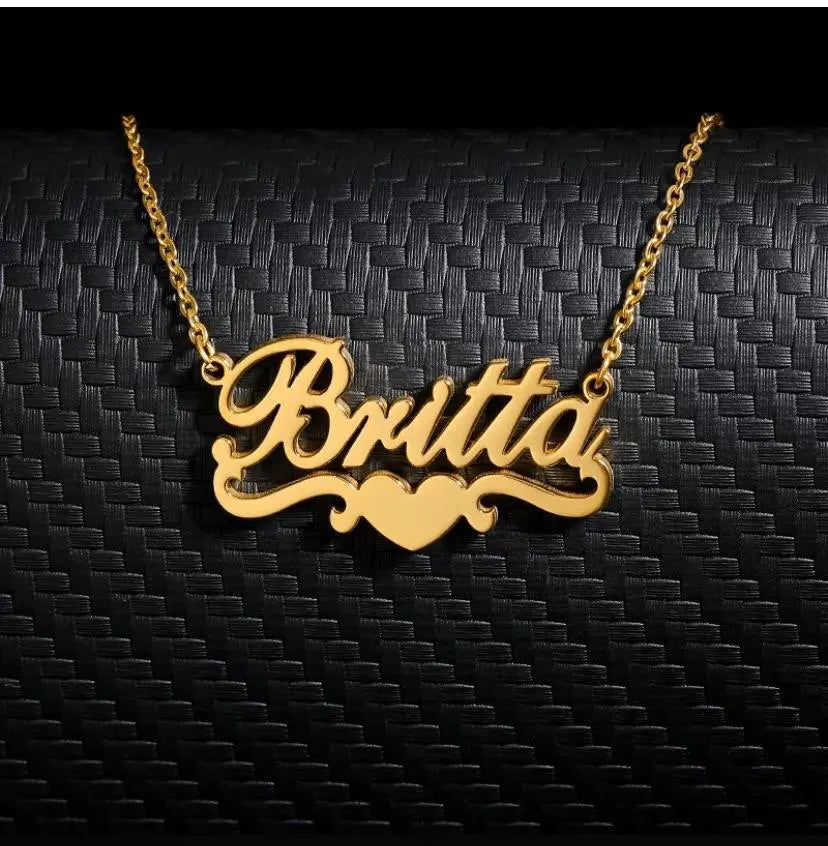 DOREMI Stainless Steel Custom Name Personalized Butterfly Name Necklaces for Women Jewelry Gold Filled Heart Statement Choker