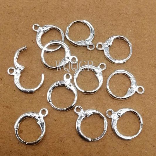 20/50PCS Hot Sale 925 Sterling Silver Lettering Earring Hook Earwires Woman Jewelry Lever Back DIY Making Accessories Findings