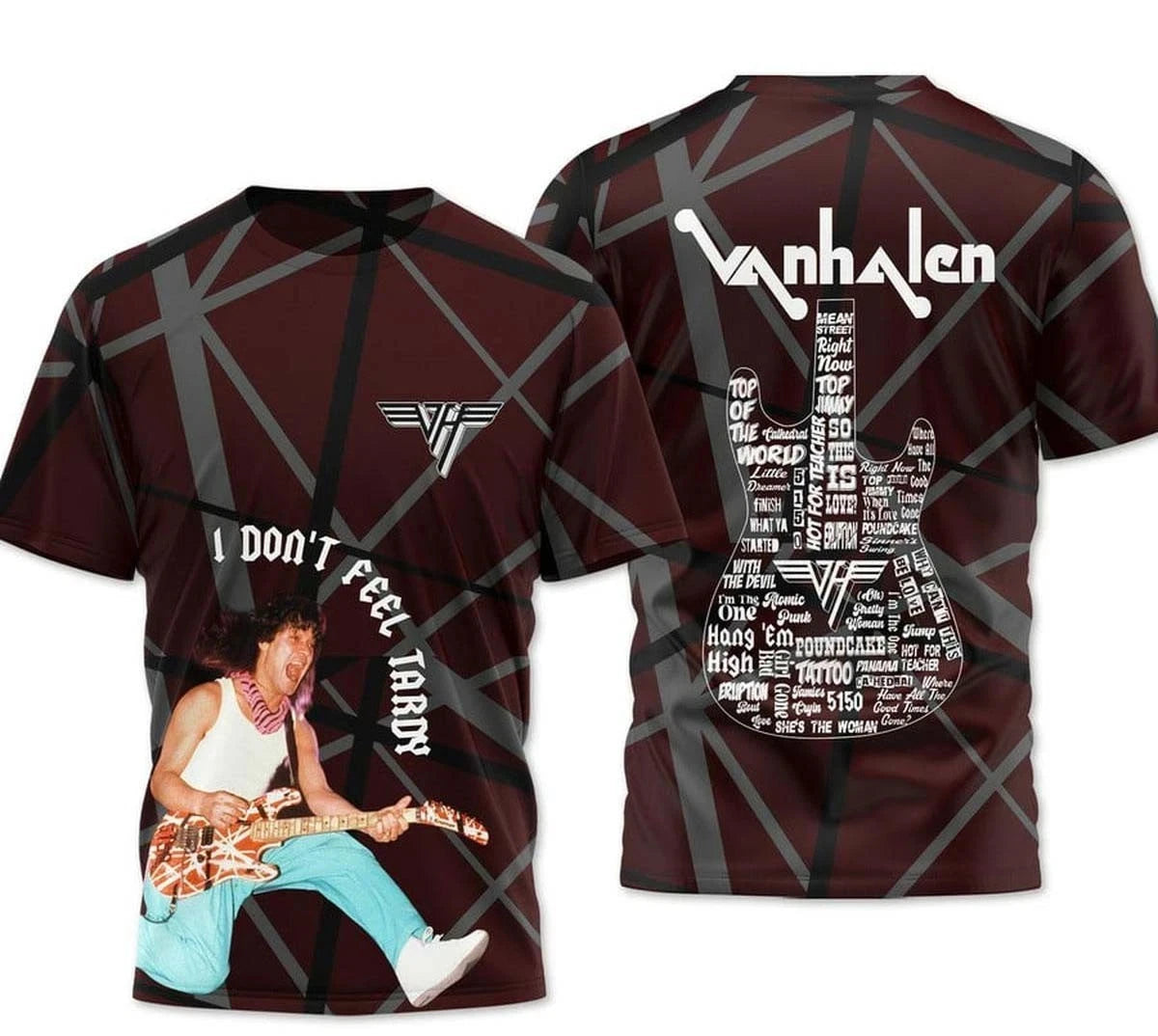 New Classic Rock Van Halen T-shirts Summer 3D Print Unisex Streetwear Men Women Hip Hop Trend Short Sleeve Tee Oversized Y2k Top