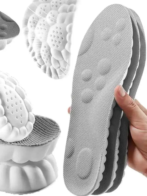 【Super Soft】4D Insoles Cloud Soles for Men Soft Memory Foam Cushioning Insoles - Trim to Fit Stepp