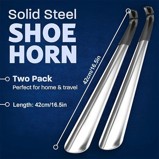 Say goodbye to back strain. Long-handle shoehorn aids the elderly and those with limited mobility. chausse pied