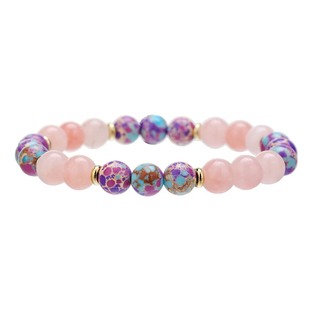 Meetvii Handmade 8mm Onyx Natrual Stone Beaded Bracelets for Women Men Hematite Healing Braslet Cadeau Homme Leisure Jewelry