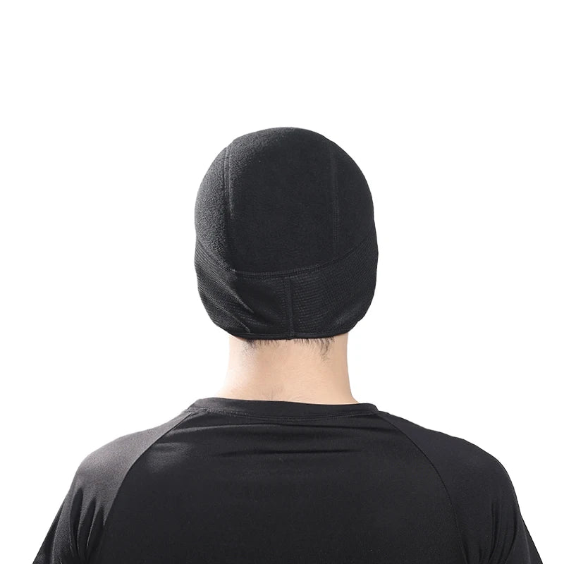 Helmet Liner Skull Cap Beanie Thermal Fleece Windproof Ski Hat Ear Cover Warmers