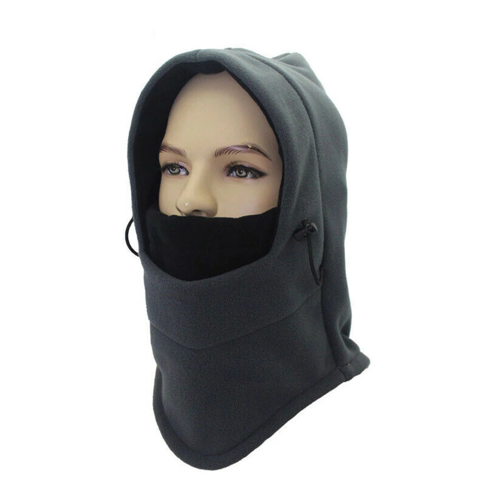 Winter Fleece Windproof Balaclava Motorcycle Hood Full Face Mask Cap Neck Warmer Thermal Beanie Hat Bike Cycling Ski Hiking