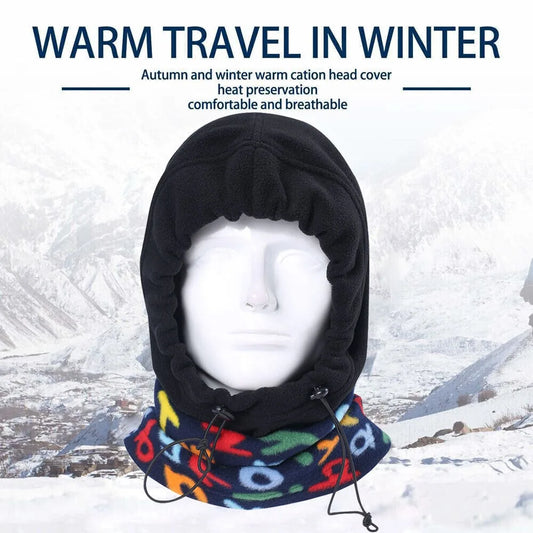 Winter Adjustable Windproof Hat Thermal Fleece Face Mask Hood Beanies for Cold Weather Warmer Full Face Ski Mask Caps
