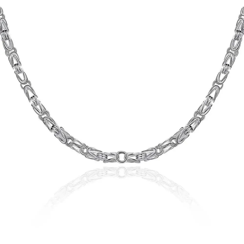 925 sterling Silver 20 Inches Domineering retro faucet men's necklace Luxury Fashion Party Wedding Accessories Jewelry Gifts
