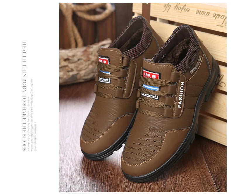 Genuine Leather Men Shoes Platform Casual Shoes Winter Outdoor Walking Hiking Shoe Fashion Male Business Sneakers Zapatos 2024