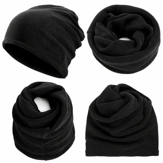 Winter Warmer Ponytail Skull Cap Windproof Thermal Fleece Beanie Hat Running Ski Outdoor Sports Cap with Ear Cover for Men Women