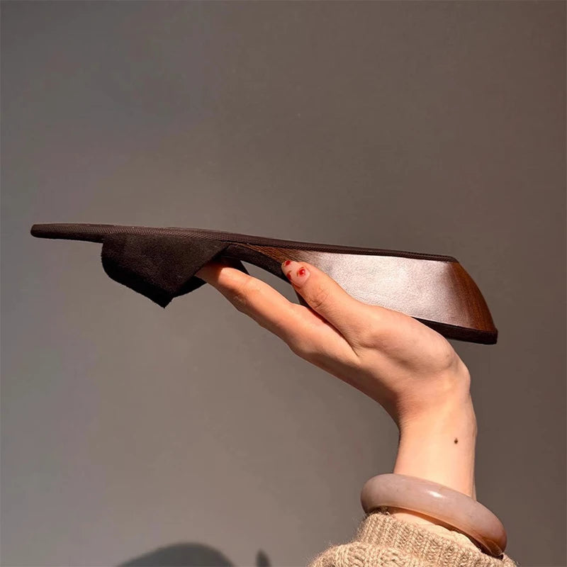 Suede Brand Wedge Heel Sandals For Women Designer Summer Fashion Outdoor Slippers Elegant Luxury Simple High-end Banquet Shoes