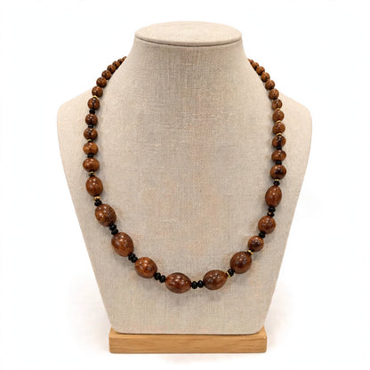 The Heritage - Handmade Palm Wood Beaded Necklace