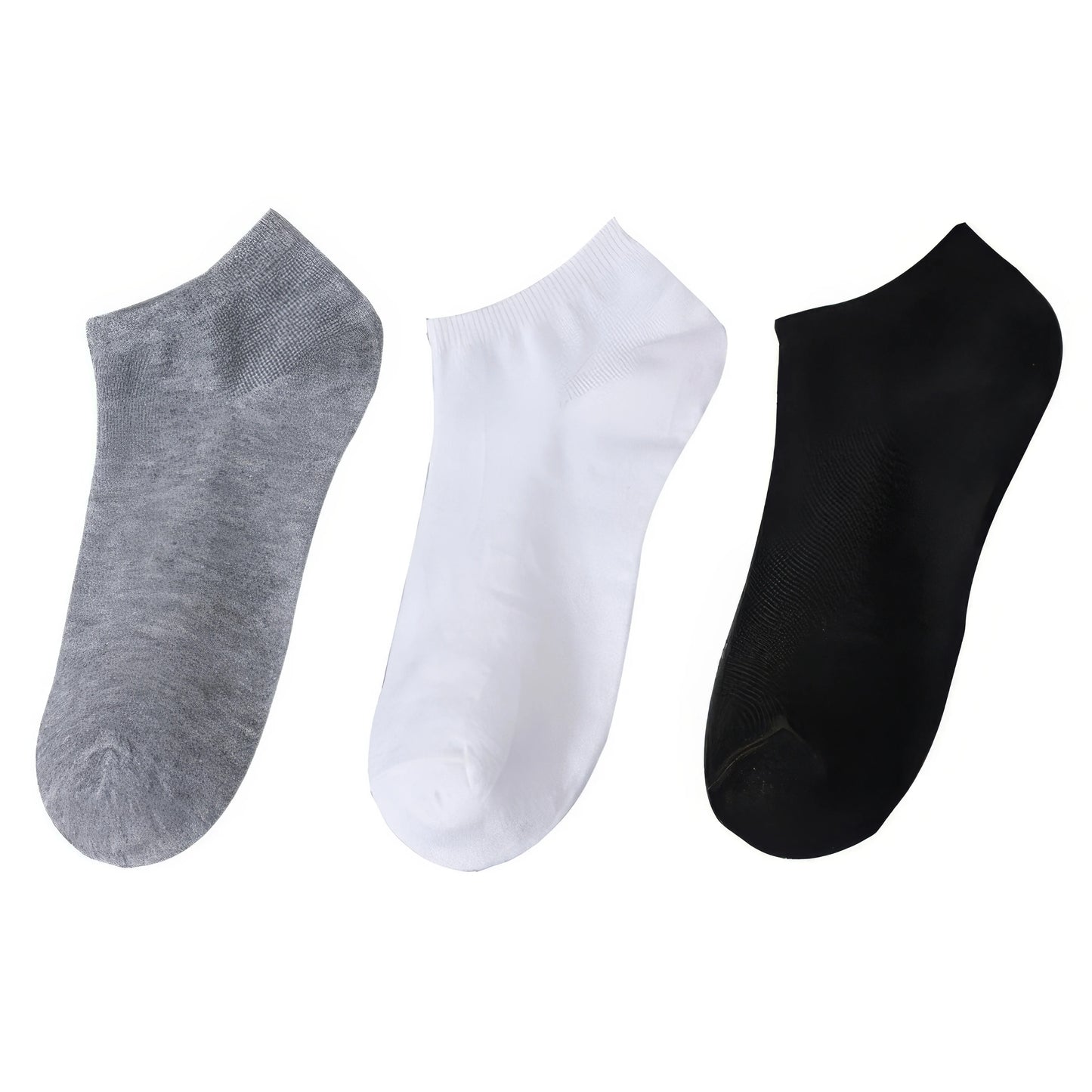 10 Pairs of Black, White, and Gray Socks, Machine Washable and Comfortable, Suitable for Daily Wear with Various Types of Shoes