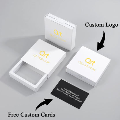 Qitian Custom Name Necklace With Birthstones Family Jewelry Personalized Heart Mother And Child Pendant Mother's Day Gift Chain