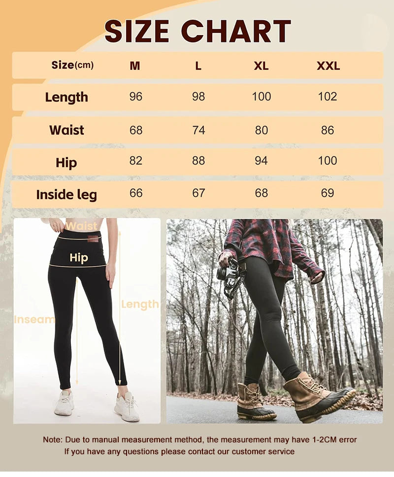 1PC Women's High-Waisted Thermal Leggings with Fashion Leather Logo,Winter fleece-lined thick yoga pants for outdoor wear