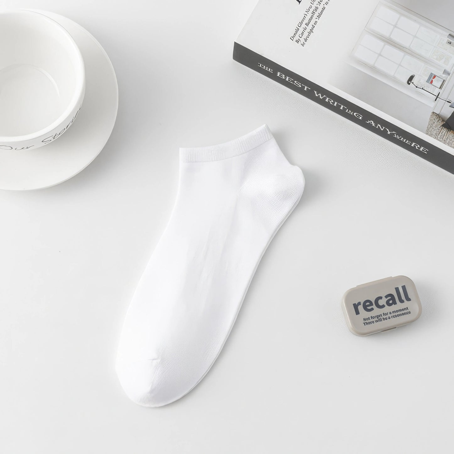 10 Pairs of Black, White, and Gray Socks, Machine Washable and Comfortable, Suitable for Daily Wear with Various Types of Shoes