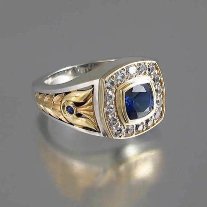 CAOSHI Luxury Classic Style Square Shape Rings for Men Gorgeous Eternity Jewelry Wedding Anniversary Gift for Couples Wholesale