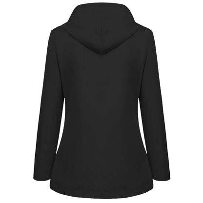 Women Solid Rain Jacket Outdoor Plus Size Waterproof Hooded Raincoat Windproof New Warm Jacket Windproof Outdoor Chaqueta