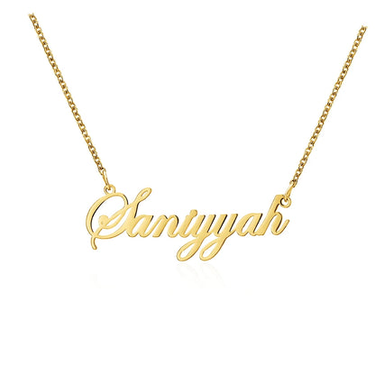 DOREMI  Personalized Name Stainless Steel Necklace Font Customized Initial Letter Nameplate Necklace Custom Jewelry Girl Women