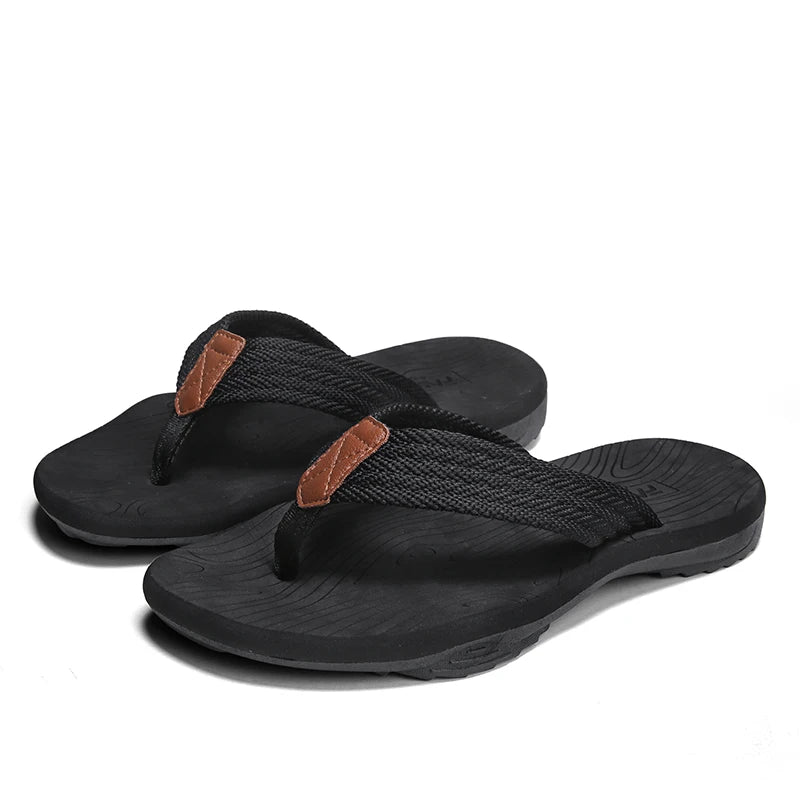2021 Summer Men Flip Flops Beach Sandals Anti-slip High Quality Men Shoes Trendy Men Beach Slipper Big Size 45