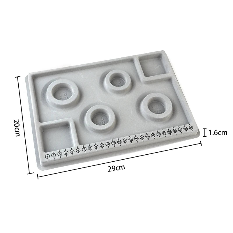 Louleur Flocked Bead Board For Bracelet Necklace Tray Beading Accessories Measuring Tools Crafts For Jewelry Making DIY