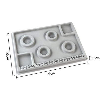 Louleur Flocked Bead Board For Bracelet Necklace Tray Beading Accessories Measuring Tools Crafts For Jewelry Making DIY