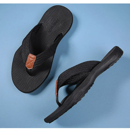 2021 Summer Men Flip Flops Beach Sandals Anti-slip High Quality Men Shoes Trendy Men Beach Slipper Big Size 45