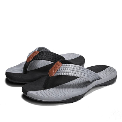 2021 Summer Men Flip Flops Beach Sandals Anti-slip High Quality Men Shoes Trendy Men Beach Slipper Big Size 45