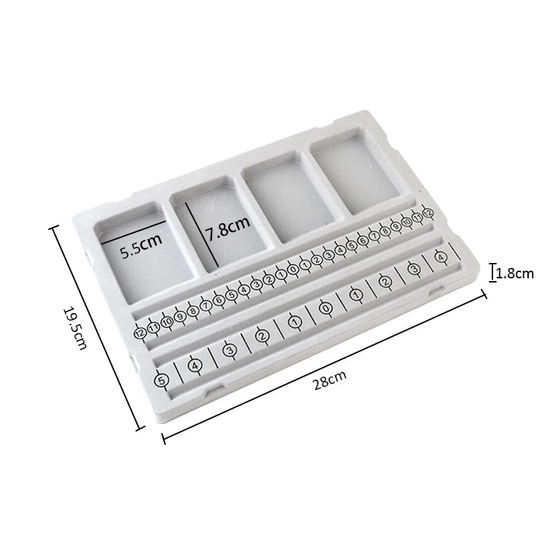 Louleur Flocked Bead Board For Bracelet Necklace Tray Beading Accessories Measuring Tools Crafts For Jewelry Making DIY