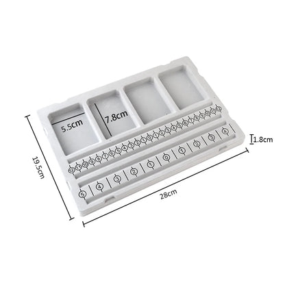 Louleur Flocked Bead Board For Bracelet Necklace Tray Beading Accessories Measuring Tools Crafts For Jewelry Making DIY