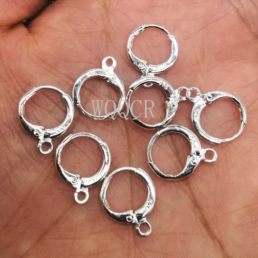 20/50PCS Hot Sale 925 Sterling Silver Lettering Earring Hook Earwires Woman Jewelry Lever Back DIY Making Accessories Findings