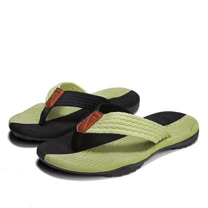 2021 Summer Men Flip Flops Beach Sandals Anti-slip High Quality Men Shoes Trendy Men Beach Slipper Big Size 45