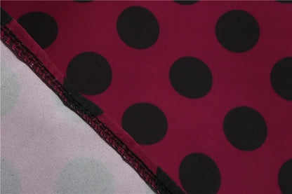 Women Retro Summer Dresses 50s 60s Sleeveless V-neck Polka Dot Bow Ball Grown Party Sundress Robe Vestidos