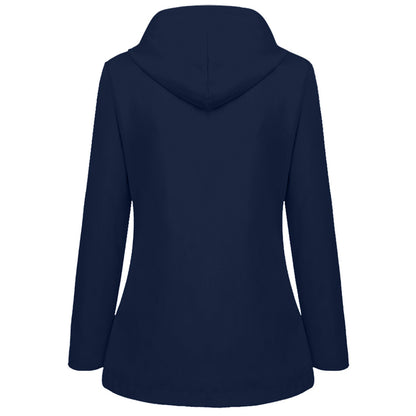 Women Solid Rain Jacket Outdoor Plus Size Waterproof Hooded Raincoat Windproof New Warm Jacket Windproof Outdoor Chaqueta