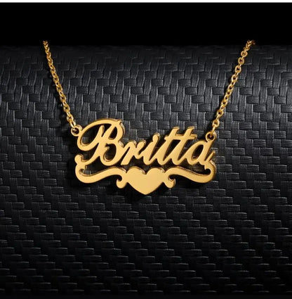 DOREMI  Stainless Steel Custom Name Personalized Butterfly Name Necklaces for Women Jewelry Gold Filled Heart Statement Choker