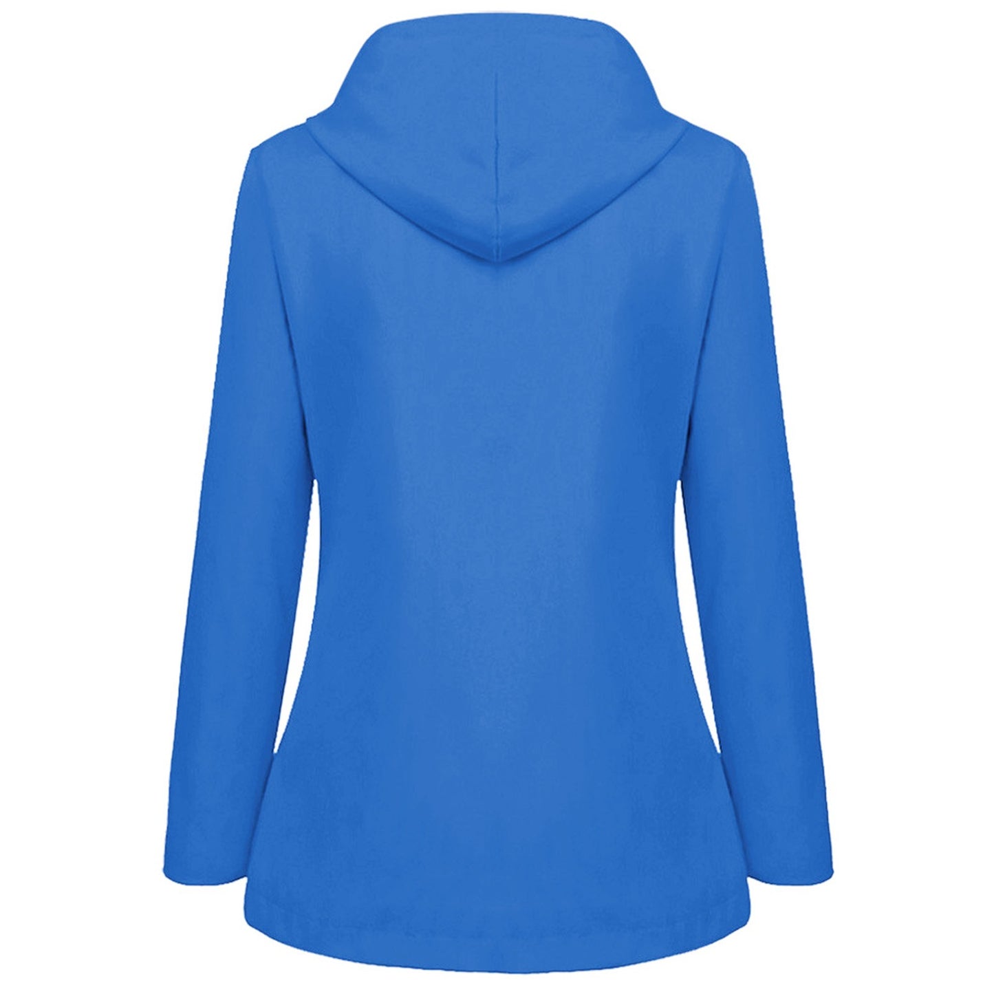 Women Solid Rain Jacket Outdoor Plus Size Waterproof Hooded Raincoat Windproof New Warm Jacket Windproof Outdoor Chaqueta