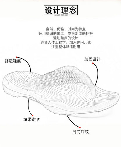 2021 Summer Men Flip Flops Beach Sandals Anti-slip High Quality Men Shoes Trendy Men Beach Slipper Big Size 45
