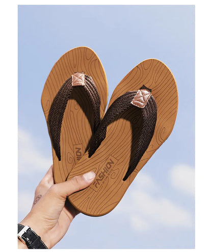 2021 Summer Men Flip Flops Beach Sandals Anti-slip High Quality Men Shoes Trendy Men Beach Slipper Big Size 45