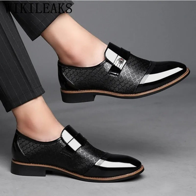 2026 Formal Shoes Men Loafers Italian Wedding Shoes Men Dress Italian Leather Shoes Men Oxford Shoes For Men Elegant Ayakkabi