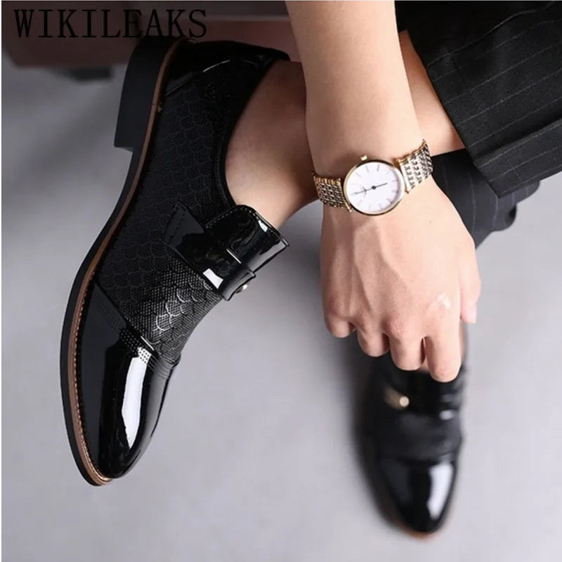 2026 Formal Shoes Men Loafers Italian Wedding Shoes Men Dress Italian Leather Shoes Men Oxford Shoes For Men Elegant Ayakkabi