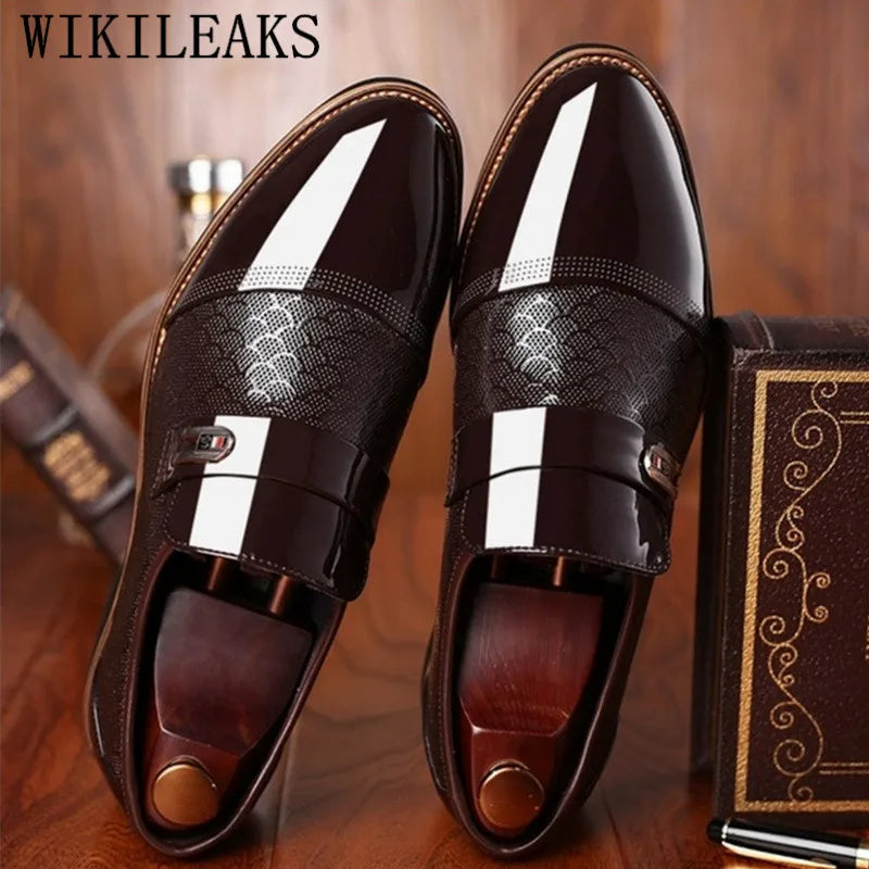 2026 Formal Shoes Men Loafers Italian Wedding Shoes Men Dress Italian Leather Shoes Men Oxford Shoes For Men Elegant Ayakkabi