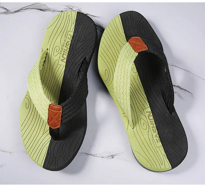 2021 Summer Men Flip Flops Beach Sandals Anti-slip High Quality Men Shoes Trendy Men Beach Slipper Big Size 45