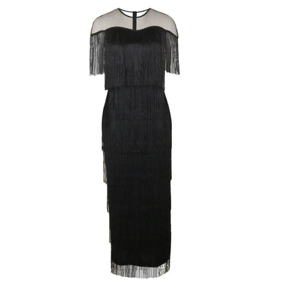 Women Black Plus Size Dress Patchwork Mesh See Through Party Celebrate Event Tight Summer Bodycon Sexy Prom Occasion Robes New