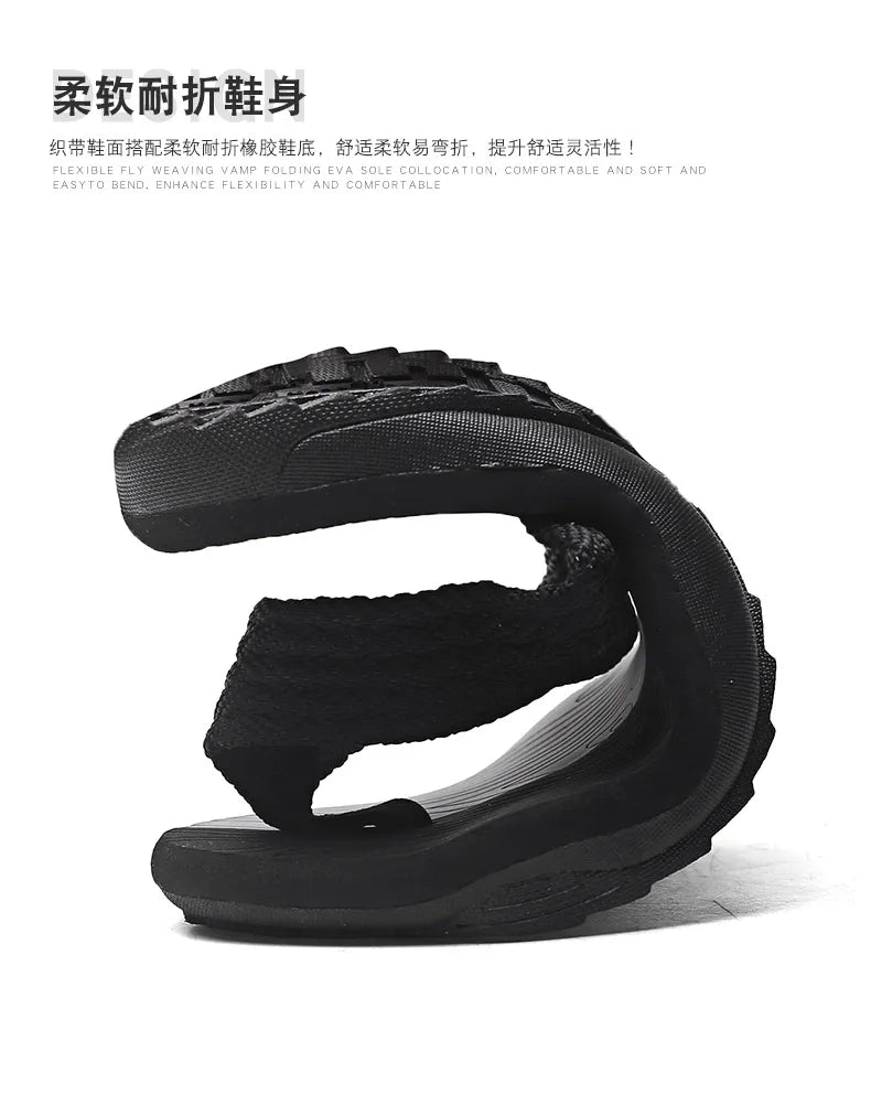 2021 Summer Men Flip Flops Beach Sandals Anti-slip High Quality Men Shoes Trendy Men Beach Slipper Big Size 45