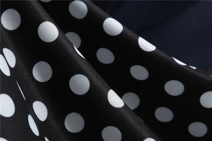 Women Retro Summer Dresses 50s 60s Sleeveless V-neck Polka Dot Bow Ball Grown Party Sundress Robe Vestidos