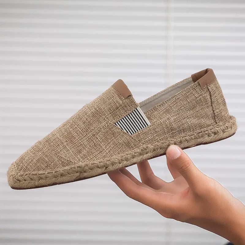 High Quality Mens Shoes Casual Male Breathable Canvas Casual Shoes Men Chinese Fashion Soft Slip on Espadrilles for Men Loafers