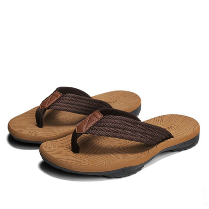 2021 Summer Men Flip Flops Beach Sandals Anti-slip High Quality Men Shoes Trendy Men Beach Slipper Big Size 45