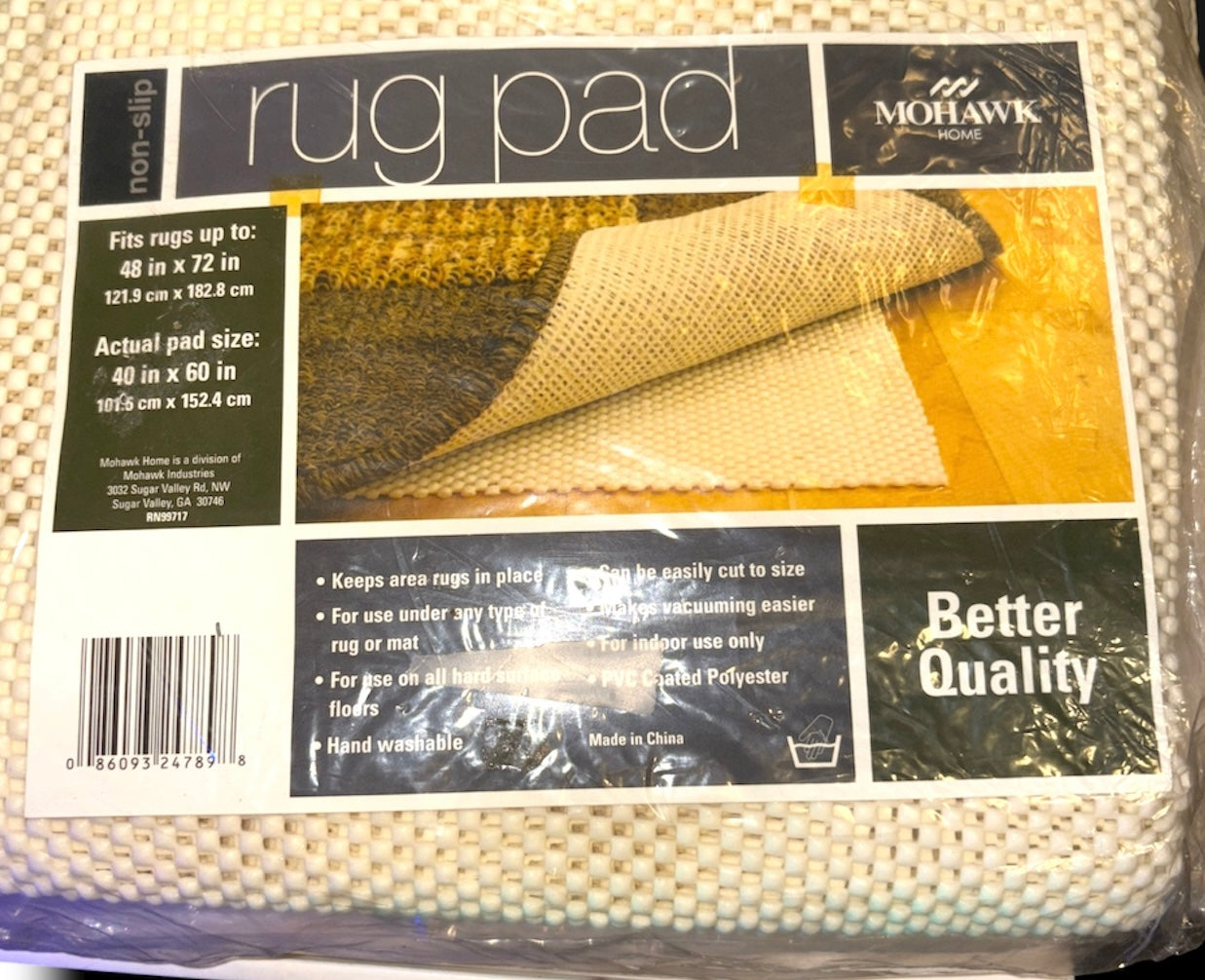 Mohawk Home Non-Slip Rug Pad fits rug
