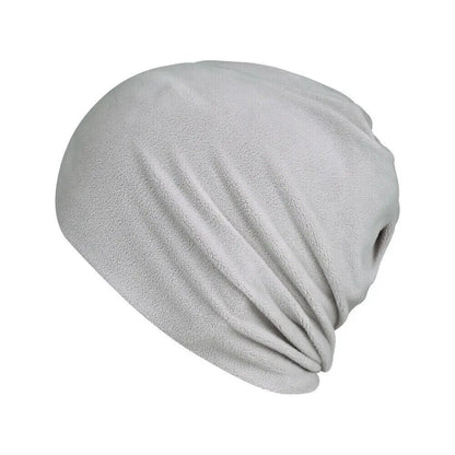 Winter Warmer Ponytail Skull Cap Windproof Thermal Fleece Beanie Hat Running Ski Outdoor Sports Cap with Ear Cover for Men Women
