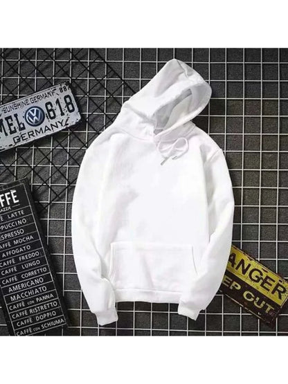 white Hoodies men women Autumn Long Sleeve Pullover Tops Casual Pocket Hoodies Unisex Outer Loose Sport Wear
