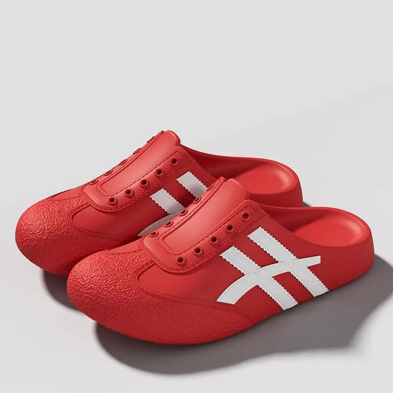 Brand Design Vulcanized Racing Shoes Women Summer 2026 Soft Light Weight Eva Outdoor Mules Slippers Plus Size Casual Clogs Shoes