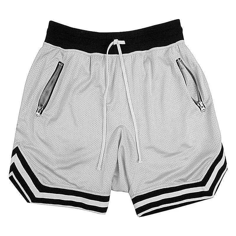 Men's Mesh Sports Track Shorts Summer Basketball Fitness Running Breathable Short Pants Loose Muscle Training Bermuda Masculina